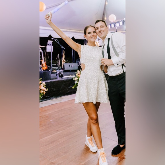 Aje Mirage Sequin Embroidered Cutout Dress - Picture 8 of 11